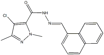 4-chloro-1,3-dimethyl-N'-(1-naphthylmethylene)-1H-pyrazole-5-carbohydrazide Structure
