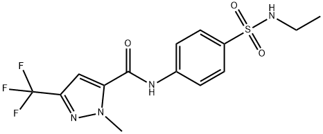 N-{4-[(ethylamino)sulfonyl]phenyl}-1-methyl-3-(trifluoromethyl)-1H-pyrazole-5-carboxamide Structure