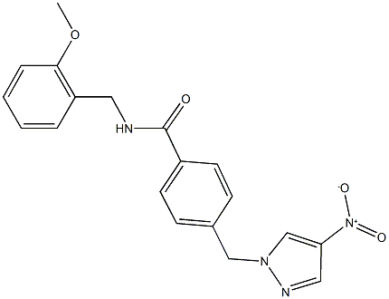 4-({4-nitro-1H-pyrazol-1-yl}methyl)-N-(2-methoxybenzyl)benzamide 구조식 이미지
