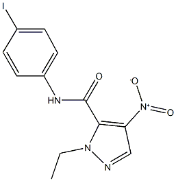 1-ethyl-4-nitro-N-(4-iodophenyl)-1H-pyrazole-5-carboxamide Structure