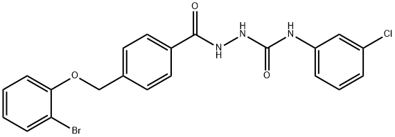 2-{4-[(2-bromophenoxy)methyl]benzoyl}-N-(3-chlorophenyl)hydrazinecarboxamide 구조식 이미지