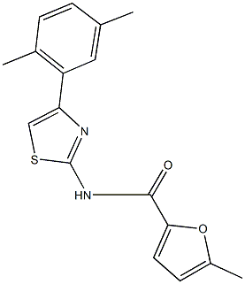 N-[4-(2,5-dimethylphenyl)-1,3-thiazol-2-yl]-5-methyl-2-furamide 구조식 이미지