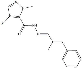 4-bromo-1-methyl-N'-(2-methyl-3-phenyl-2-propenylidene)-1H-pyrazole-5-carbohydrazide Structure