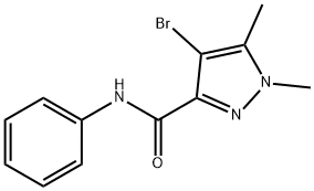 4-bromo-1,5-dimethyl-N-phenyl-1H-pyrazole-3-carboxamide 구조식 이미지