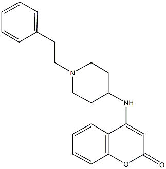 4-{[1-(2-phenylethyl)-4-piperidinyl]amino}-2H-chromen-2-one 구조식 이미지