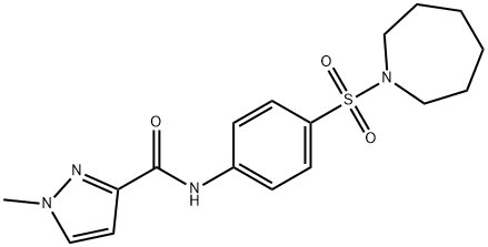 N-[4-(1-azepanylsulfonyl)phenyl]-1-methyl-1H-pyrazole-3-carboxamide 구조식 이미지