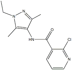 2-chloro-N-(1-ethyl-3,5-dimethyl-1H-pyrazol-4-yl)nicotinamide Structure