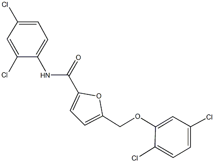 5-[(2,5-dichlorophenoxy)methyl]-N-(2,4-dichlorophenyl)-2-furamide Structure