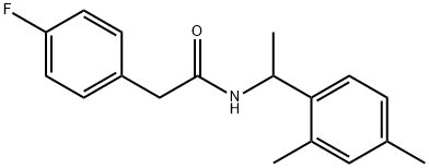 N-[1-(2,4-dimethylphenyl)ethyl]-2-(4-fluorophenyl)acetamide 구조식 이미지