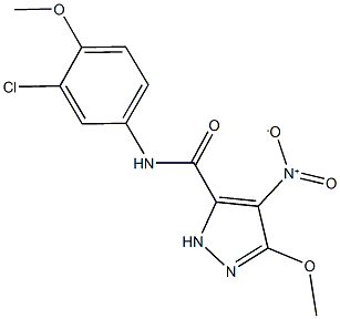 N-(3-chloro-4-methoxyphenyl)-4-nitro-3-methoxy-1H-pyrazole-5-carboxamide Structure