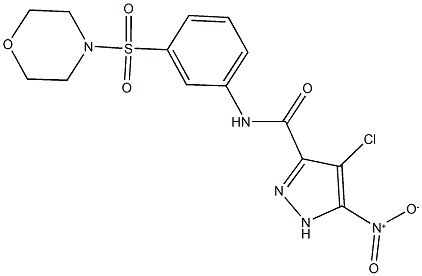 4-chloro-5-nitro-N-[3-(4-morpholinylsulfonyl)phenyl]-1H-pyrazole-3-carboxamide Structure