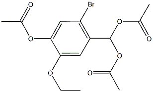 (acetyloxy)[4-(acetyloxy)-2-bromo-5-ethoxyphenyl]methyl acetate 구조식 이미지