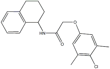 2-(4-chloro-3,5-dimethylphenoxy)-N-(1,2,3,4-tetrahydro-1-naphthalenyl)acetamide 구조식 이미지