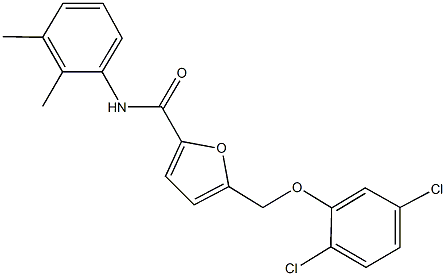 5-[(2,5-dichlorophenoxy)methyl]-N-(2,3-dimethylphenyl)-2-furamide 구조식 이미지