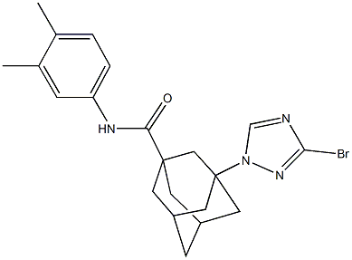 3-(3-bromo-1H-1,2,4-triazol-1-yl)-N-(3,4-dimethylphenyl)-1-adamantanecarboxamide Structure