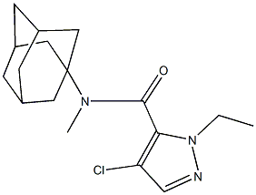 N-(1-adamantyl)-4-chloro-1-ethyl-N-methyl-1H-pyrazole-5-carboxamide Structure