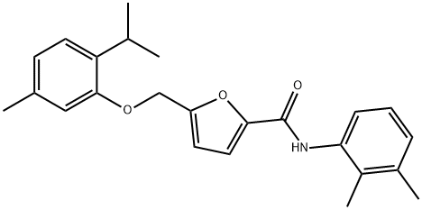 N-(2,3-dimethylphenyl)-5-[(2-isopropyl-5-methylphenoxy)methyl]-2-furamide Structure