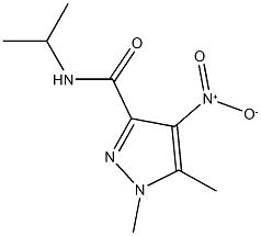 4-nitro-N-isopropyl-1,5-dimethyl-1H-pyrazole-3-carboxamide Structure