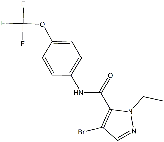 4-bromo-1-ethyl-N-[4-(trifluoromethoxy)phenyl]-1H-pyrazole-5-carboxamide Structure