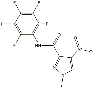 4-nitro-1-methyl-N-(2,3,4,5,6-pentafluorophenyl)-1H-pyrazole-3-carboxamide 구조식 이미지