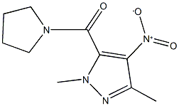 4-nitro-1,3-dimethyl-5-(1-pyrrolidinylcarbonyl)-1H-pyrazole Structure