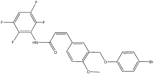 3-{3-[(4-bromophenoxy)methyl]-4-methoxyphenyl}-N-(2,3,5,6-tetrafluorophenyl)acrylamide Structure