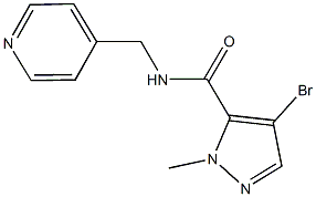 4-bromo-1-methyl-N-(4-pyridinylmethyl)-1H-pyrazole-5-carboxamide Structure