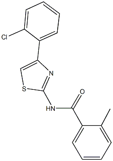 N-[4-(2-chlorophenyl)-1,3-thiazol-2-yl]-2-methylbenzamide 구조식 이미지