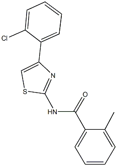 N-[4-(2-chlorophenyl)-1,3-thiazol-2-yl]-2-methylbenzamide Structure