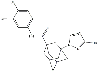 3-(3-bromo-1H-1,2,4-triazol-1-yl)-N-(3,4-dichlorophenyl)-1-adamantanecarboxamide Structure