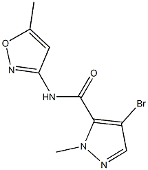 4-bromo-1-methyl-N-(5-methyl-3-isoxazolyl)-1H-pyrazole-5-carboxamide 구조식 이미지