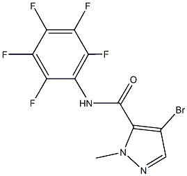 4-bromo-1-methyl-N-(2,3,4,5,6-pentafluorophenyl)-1H-pyrazole-5-carboxamide 구조식 이미지