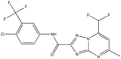 N-[4-chloro-3-(trifluoromethyl)phenyl]-7-(difluoromethyl)-5-methyl[1,2,4]triazolo[1,5-a]pyrimidine-2-carboxamide Structure