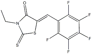 3-ethyl-5-(2,3,4,5,6-pentafluorobenzylidene)-2-thioxo-1,3-thiazolidin-4-one Structure