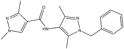 N-(1-benzyl-3,5-dimethyl-1H-pyrazol-4-yl)-1,3-dimethyl-1H-pyrazole-4-carboxamide Structure