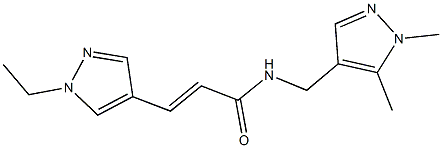 N-[(1,5-dimethyl-1H-pyrazol-4-yl)methyl]-3-(1-ethyl-1H-pyrazol-4-yl)acrylamide 구조식 이미지