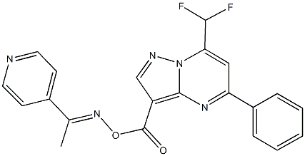 1-(4-pyridinyl)ethanone O-{[7-(difluoromethyl)-5-phenylpyrazolo[1,5-a]pyrimidin-3-yl]carbonyl}oxime 구조식 이미지