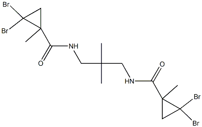 2,2-dibromo-N-(3-{[(2,2-dibromo-1-methylcyclopropyl)carbonyl]amino}-2,2-dimethylpropyl)-1-methylcyclopropanecarboxamide Structure