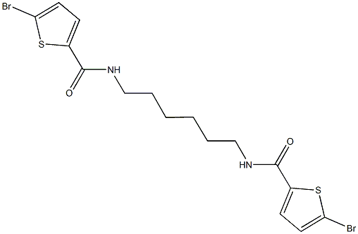 5-bromo-N-(6-{[(5-bromo-2-thienyl)carbonyl]amino}hexyl)-2-thiophenecarboxamide Structure