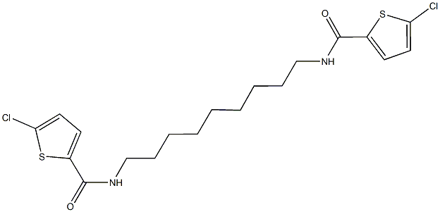 5-chloro-N-(9-{[(5-chloro-2-thienyl)carbonyl]amino}nonyl)-2-thiophenecarboxamide Structure