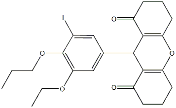 9-(3-ethoxy-5-iodo-4-propoxyphenyl)-3,4,5,6,7,9-hexahydro-1H-xanthene-1,8(2H)-dione 구조식 이미지