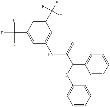 N-[3,5-bis(trifluoromethyl)phenyl]-2-phenyl-2-(phenylsulfanyl)acetamide 구조식 이미지