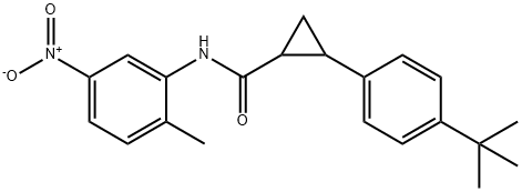 2-(4-tert-butylphenyl)-N-{5-nitro-2-methylphenyl}cyclopropanecarboxamide Structure