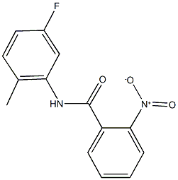 N-(5-fluoro-2-methylphenyl)-2-nitrobenzamide 구조식 이미지