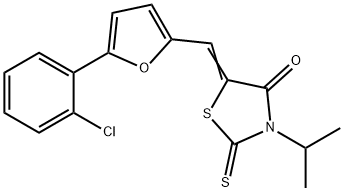 5-{[5-(2-chlorophenyl)-2-furyl]methylene}-3-isopropyl-2-thioxo-1,3-thiazolidin-4-one Structure