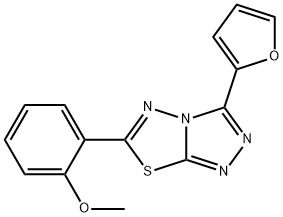 2-[3-(2-furyl)[1,2,4]triazolo[3,4-b][1,3,4]thiadiazol-6-yl]phenyl methyl ether Structure