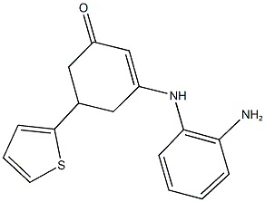 3-(2-aminoanilino)-5-(2-thienyl)-2-cyclohexen-1-one 구조식 이미지