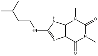 8-(isopentylamino)-1,3-dimethyl-3,7-dihydro-1H-purine-2,6-dione 구조식 이미지