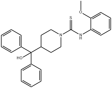 4-[hydroxy(diphenyl)methyl]-N-(2-methoxyphenyl)-1-piperidinecarbothioamide Structure