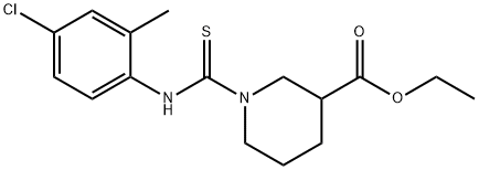 ethyl 1-[(4-chloro-2-methylanilino)carbothioyl]-3-piperidinecarboxylate Structure